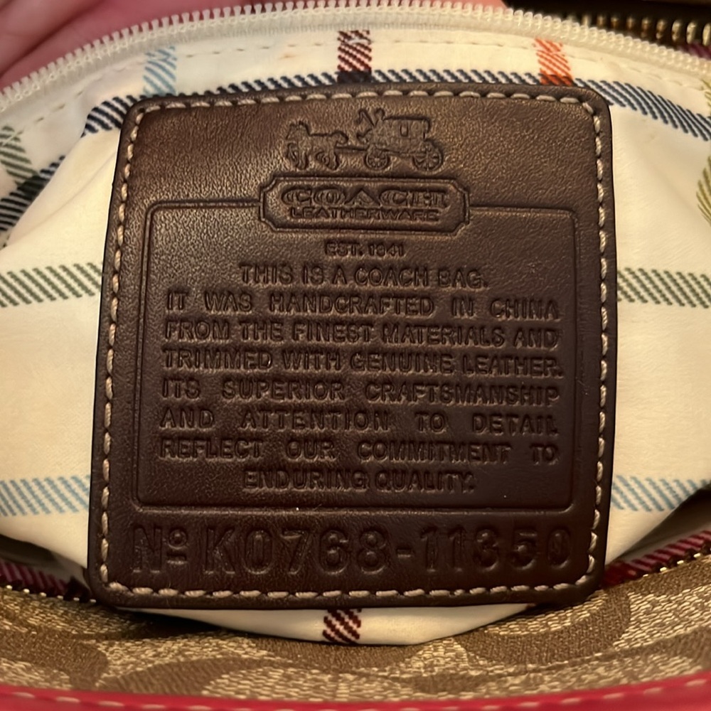 Coach Signature Coated Canvas Tote Bag - Picture 7 of 8
